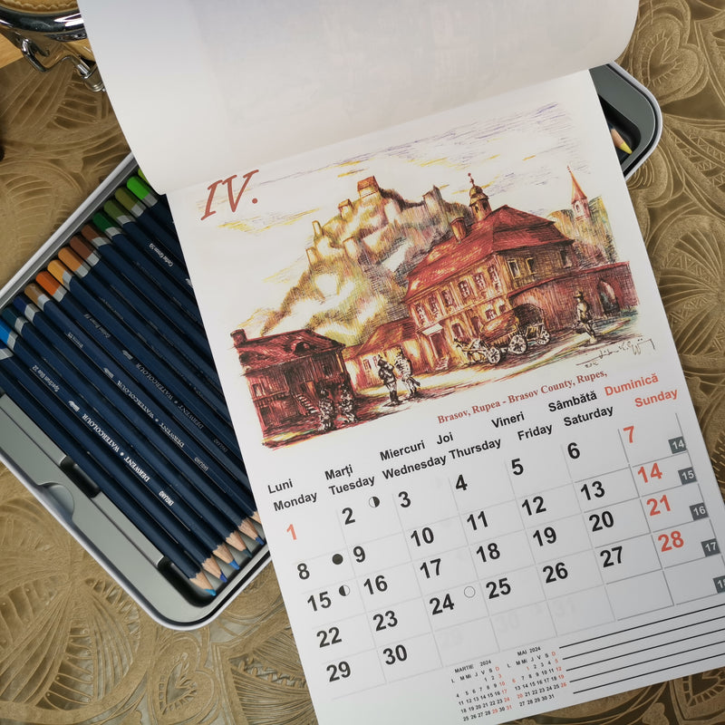 Calendar de perete, 2024, Grafica din Transilvania