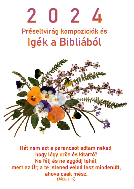 Calendar de perete, 2024, Pilde Biblice si Armonia Florilor in Maghiara