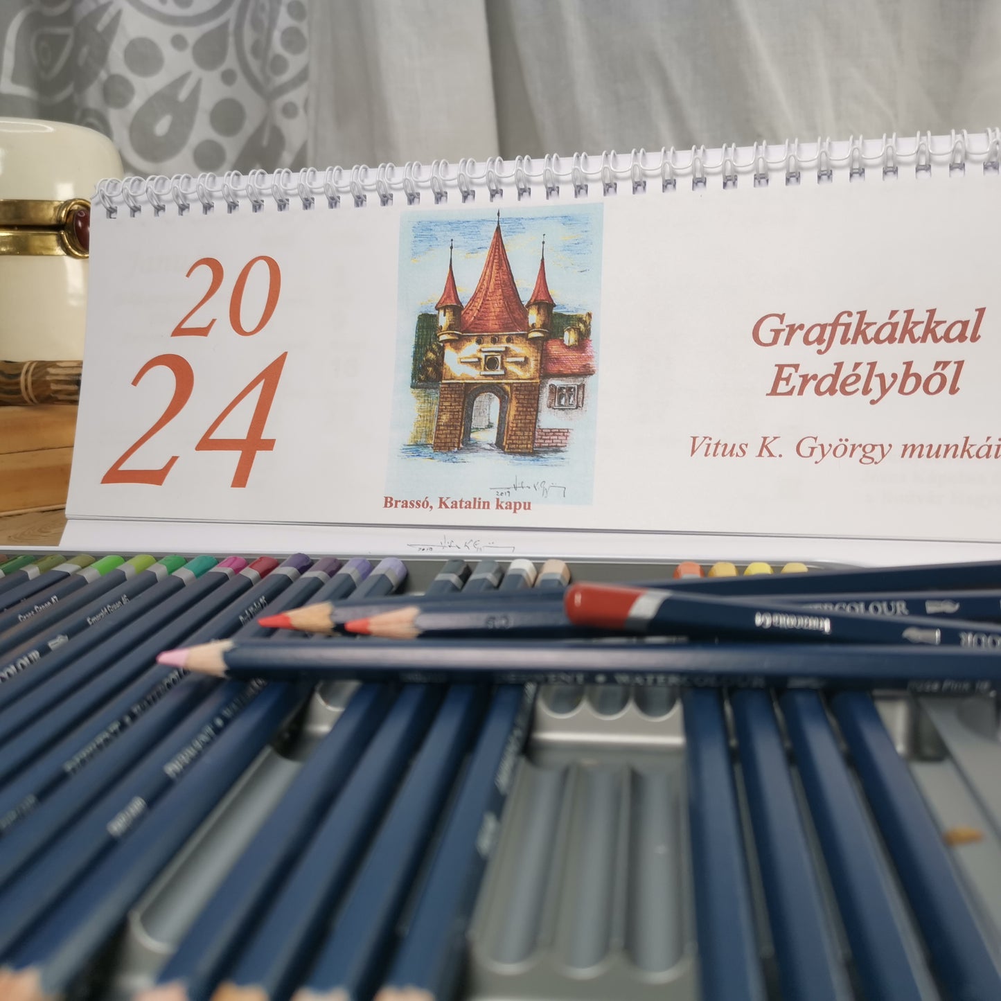 Calendar de BIROU, 2024, Grafica din Transilvania, in Maghiara