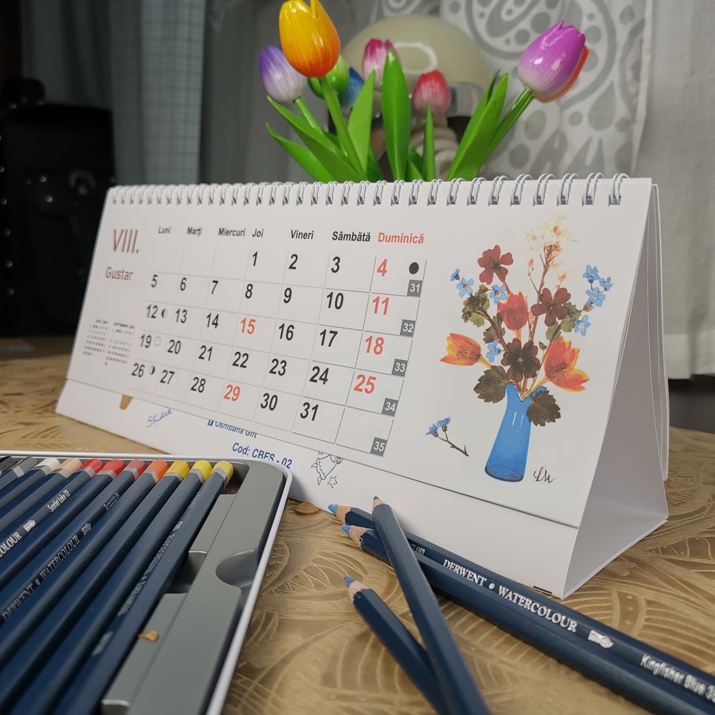 Calendar de BIROU, 2024, Armonia Florilor