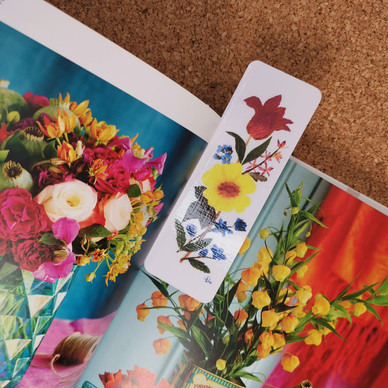 Set 3 Semne de carte cu Flori in Print - KjS Pr LM 02